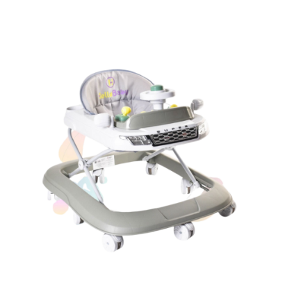 صورة مشاية أطفال متعددة الألوان بتصميم سيارة وألعاب ترفيهية